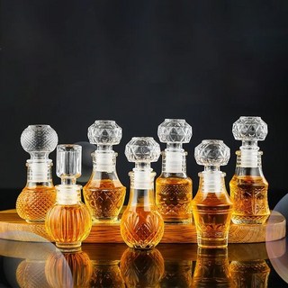 와인 위스키 스토퍼 뚜껑 50ml 알코올 병 100ml 빈 나사 소형 양주 미니 유리 포함 PC 디캔터 1, 1개