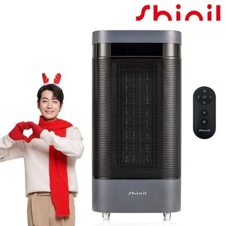 BEST<신일 정품> 이동식 초강력 3000W PTC 전기 온풍기 전용 리모컨 3초 즉각발열 그레이