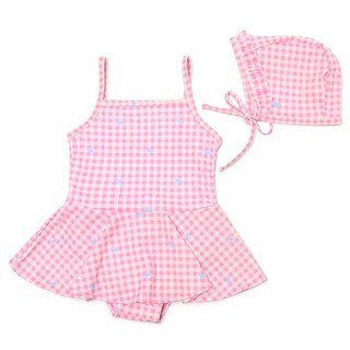 [블루독베이비] 체크BI올인원수영복