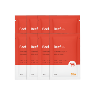 씽크라이크펫 강아지화식 자연식 사료 50g, 8개, 소