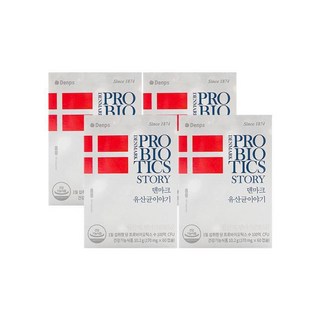 식약처인증 덴프스 덴마크 유산균 이야기 lgg유산균 엘지지 프로바이오틱스 캡슐, 60정, 4개