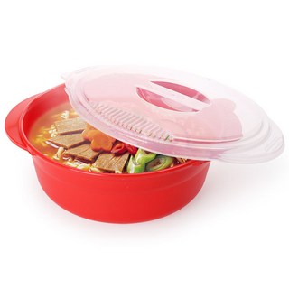 이지앤프리 맛쿡 라면용기 1L 레드, 2개