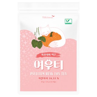 티트리트 차전자피 먹은 여우티, 1개, 20개입, 1.55g
