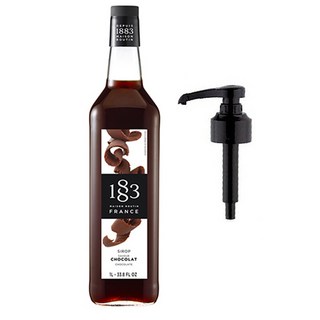 1883 초콜렛시럽 + 범용시럽펌프(로고X), 1L, 1개