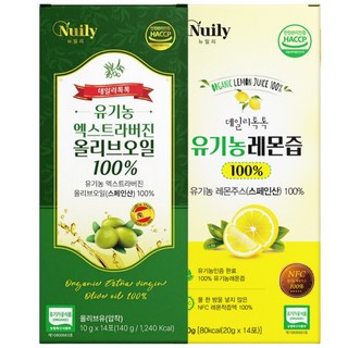 유기농 엑스트라버진 올리브오일 레몬즙 레몬샷 올리브유 스틱 [노블비], 6세트, 420g