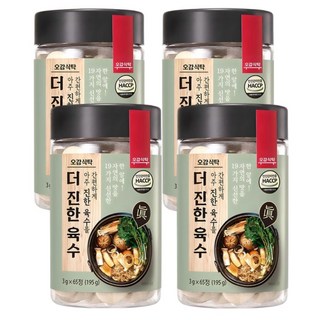육수장인 더 진한 육수, 195g, 4개