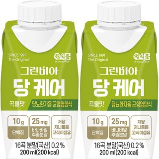 그린비아 당케어 곡물맛 균형영양식, 200ml, 30개