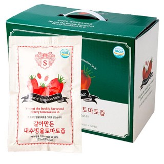 저속추출공법 갈아만든 대추방울 토마토즙, 50개, 125ml