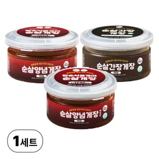 [베스트3종혼합] 자연일상 x 밥순삭꽃게야 순살 게장 꽃게장 간장게장 양념게장 매운양념 밥도둑 게살장, 1세트, 600g