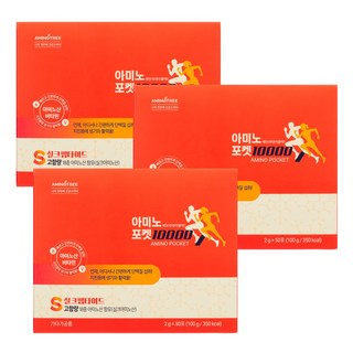 [1개월] 체력 일상의 회복 18가지 아미노산 아미노포켓10000 (50포), 100g, 3개