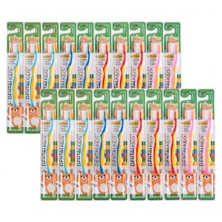 콘칫솔 CON 유아칫솔 20개 유치원 어린이집 초극세모라서 아이들이 거부하지 않아요~, 하늘10개+파랑10개, 1개