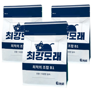 [2+1] 최강모래 최적의 조합 B1 6kgx3 프레쉬솝 유향 고양이모래 와이오밍 벤토나이트모래, 3개, 6L, 3개