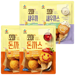 CJ 꼬마 돈까스 400g X 2봉 + 새우까스 250g X 2봉, 1세트, 1.3kg