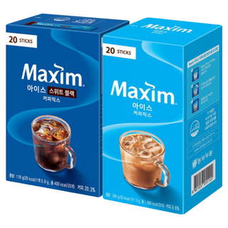 맥심 아이스커피믹스 20T+아이스 스위트블랙커피믹스 20T, 1개