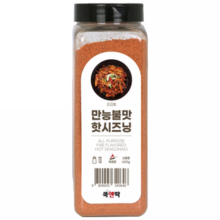 쿡앤딱 만능불맛 핫시즈닝 닭갈비 제육 쭈꾸미 오징어 볶음 불향 스모크향 가루, 1개, 600g