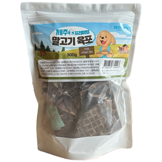 호미스 제주산 원물100% 강아지 저알러지 말고기육포, 300g, 1개