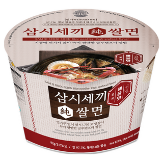 삼시세끼 멸치맛 순쌀면 (컵면), 12개, 92g