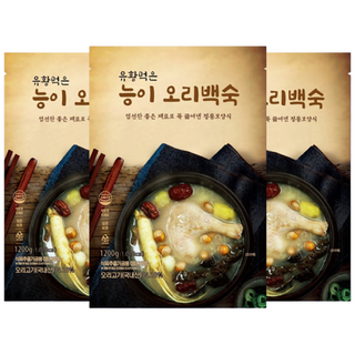 유황먹은 능이 오리 백숙 오리탕 (1개 1.2키로 / 총 3개), 1세트