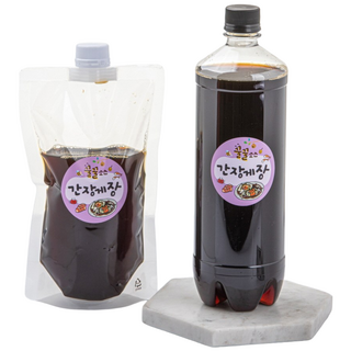 꿀꿀소스 새우장간장1kg 간장게장 연어장간장 100%국산재료 샘표양조간장사용, 1개, 1kg