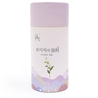 차향운 백합 꽃차 보이차 잠잘오는차 선물용 지관, 1개, 1개입, 120g