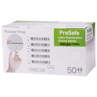 Presafe 멸균 라텍스 글러브 장갑 50조(100매), 1개, 대(L), 아이보리