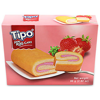 티포 미니 롤케익 딸기맛 80g, 1개