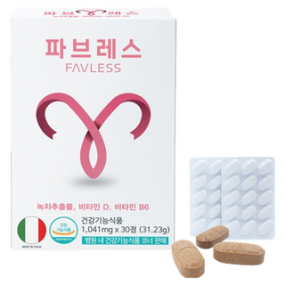 파브레스 녹차 카테킨 체지방 감소제, 3개, 30정
