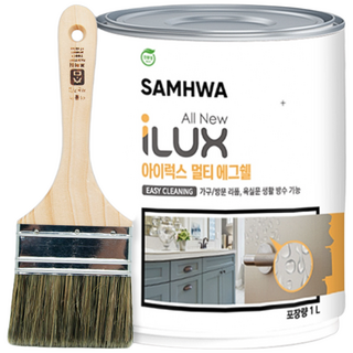 삼화페인트 아이럭스 멀티 에그쉘 반광 1L 생활방수 셀프인테리어, 1개, 백색