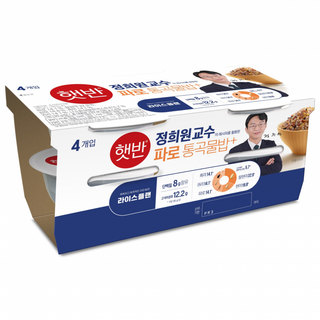 햇반 라이스플랜 파로 통곡물밥, 190g, 4개