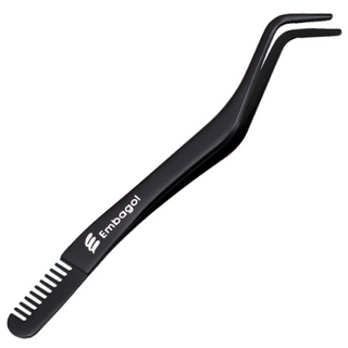 고급 속눈썹 핀셋 트위저 눈썹빗 일체형