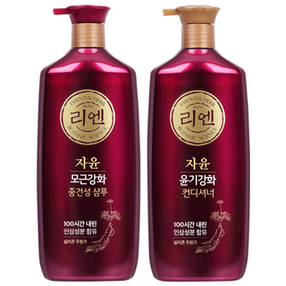리엔 자윤(모근강화 중건성 샴푸 950ml+윤기강화 컨디셔너 950ml), 1세트, 950ml