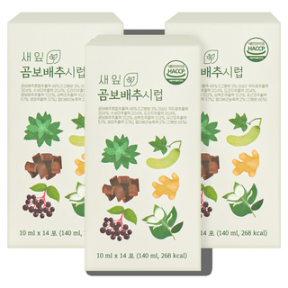 새잎 곰보배추시럽 삼백초 엘더베리진액 스틱, 42개, 10ml