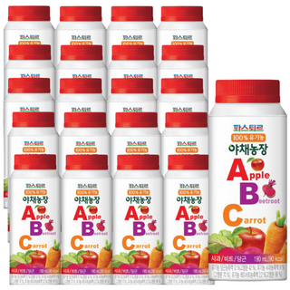 파스퇴르 100%유기농 야채농장 ABC주스190ml (냉장보관), 190ml, 21개