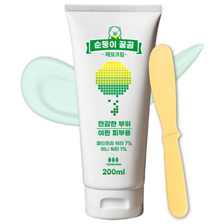 올리브영 팀스모어 순둥이 꿀곰 제모크림 200ml 브라질리언 왁싱크림 겨드랑이 왁싱, 1개