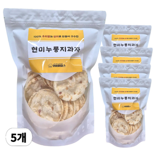 위아파머스 현미누룽지과자 당뇨 아이간식 100%국산, 5개, 100g