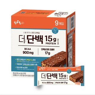빙그레 더단백 크런치바 초코 40g x 9개입, 360g, 6개