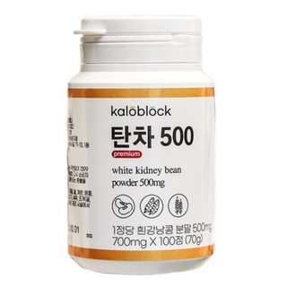 칼로블록 탄차500 흰강낭콩 추출물 500mg 2개입 화이트 키드니 빈, 100정, 2개