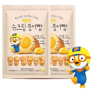 뽀로로 부드러운 슈크림 붕어빵, 2개, 500g