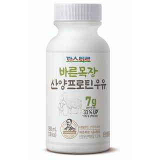 파스퇴르 바른목장 산양프로틴 우유, 180ml, 24개