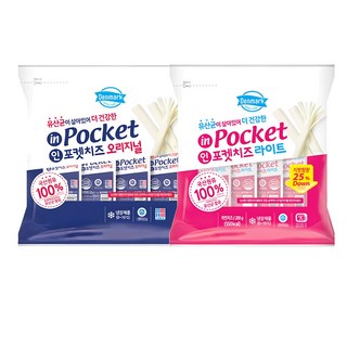 [동원 F&B] [동원] 덴마크 인포켓치즈 20g x 30봉 (오리지널 라이트)
