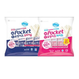[동원 F&B] [동원] 덴마크 인포켓치즈 20g x 30봉 (오리지널 라이트)