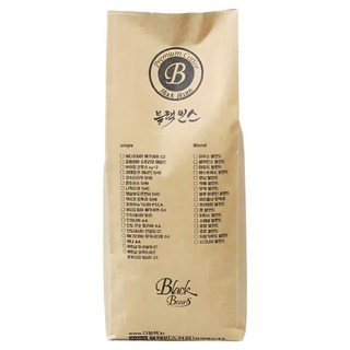 블랙빈스 원두커피 에디오피아 예가체프 G4, 1개, 1kg, 홀빈(분쇄안함)