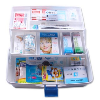 큐어메디 벽걸이 구급함 스페셜중형 구급용품 21종구급용품