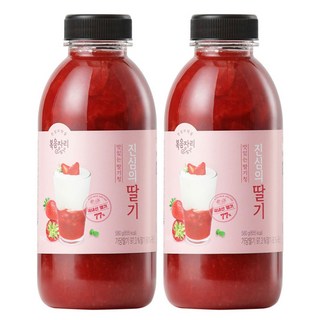 복음자리 진심의 딸기청 딸기라떼 과일청 1kg, 580g, 1개입, 2개