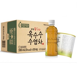 광동 V라인 옥수수 수염차 무라벨, 330ml, 20개