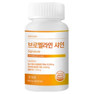 뉴트리센트 브로멜라인 샤인 HACCP 인증, 1개, 60정