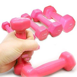 운동기구 아령 0.5kg 1kg 1.5kg 2kg 3kg 덤벨 2개1세트, 핑크아령세트, 1세트