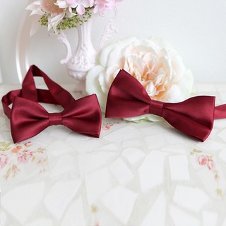 도담도담 민무늬 와인 보우타이