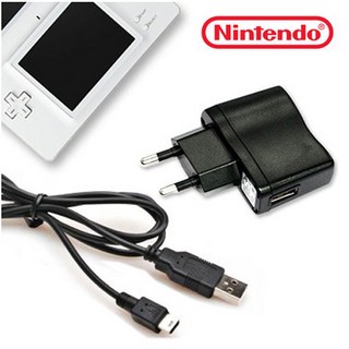 파워 닌텐도 1A DS 충전기+케이블 lite 케이블, 블랙