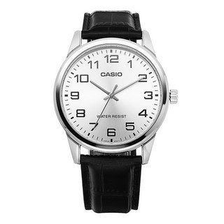 카시오 아날로그 남성 가죽 38mm 명품 시계 MTP-V001L-7BUDF / CASIO